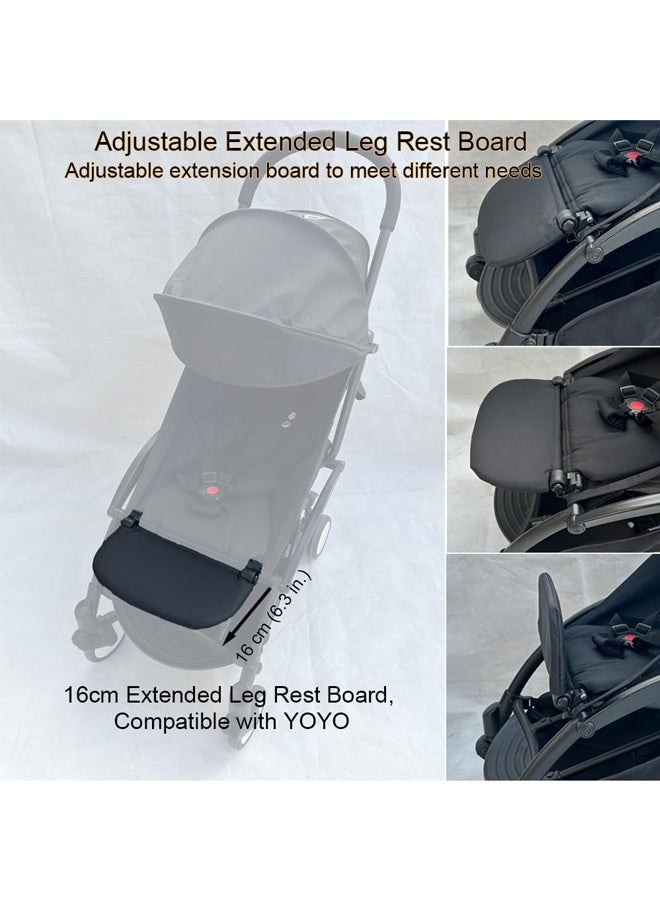 For Babyzen YOYO Stroller | 3-Mode Adjustable Extension Footrest | Foldable Baby Stroller Leg Rest | No Tools Easy Install | Anti-Fall Design for Newborn Toddler 0-3 Years | Machine Washable - Image 3